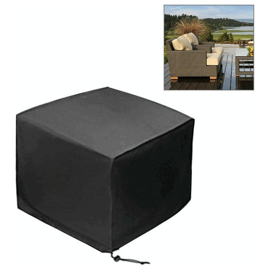 Waterproof Outdoor Furniture Cover - 210D Oxford Cloth - Anti-Uv & Dust-Proof - Fits 135X135X75Cm - Black