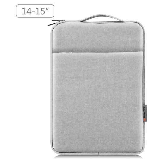 14-15 Inch Laptop Sleeve Briefcase With Zipper And Handle - Gray Blue