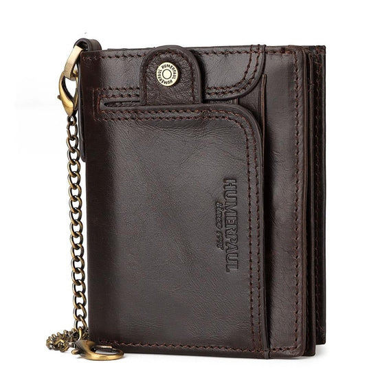 Anti-magnetic Rfid Men Wallet - Secure Protection - Brown