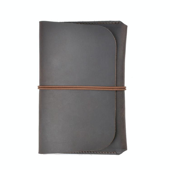 Retro Passport Wallet For Travel Crazy Horse Skin - Ink Green