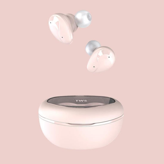 Wireless Bluetooth Headset with Power Display - Mini - Pink