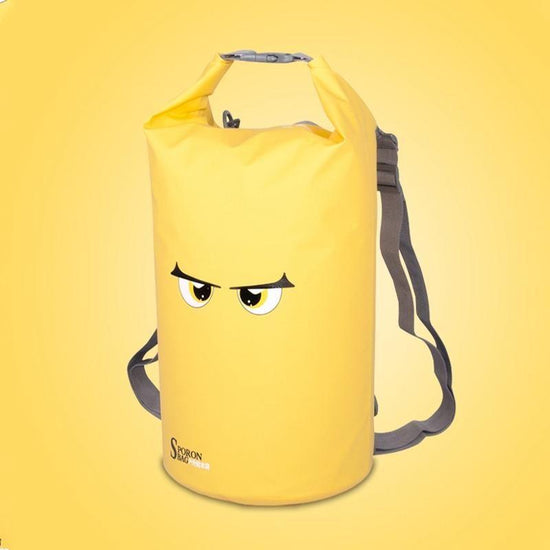 Waterproof Beach Bag For Outdoor Activities Pvc Mesh Cloth Storage Bucket For Swimming Rafting And Seaside Fun - Grey