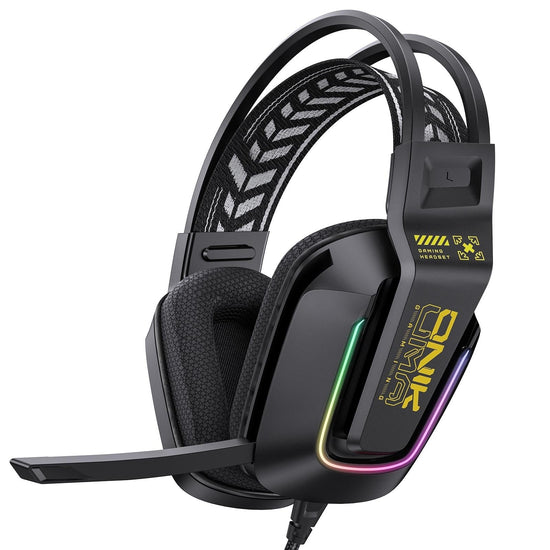 Rgb Gaming Headset With Microphone 2.2M Length - Pink