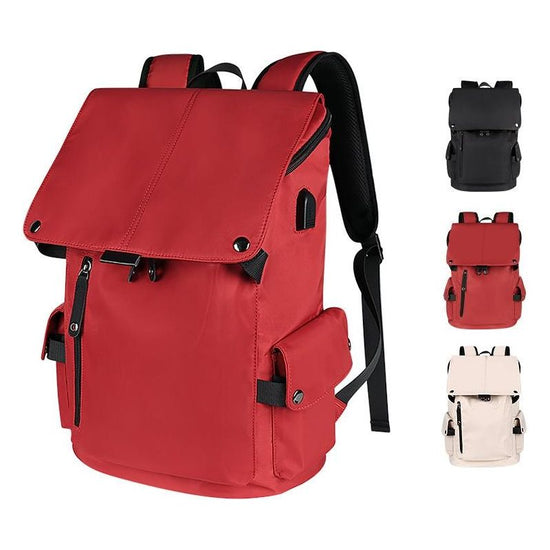 Universal Laptop Backpack With Usb Port - 13-15.6 Inch Capacity - Apricot