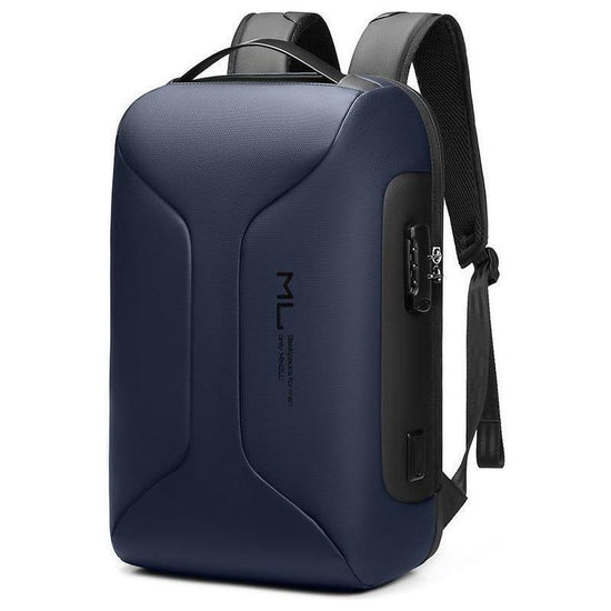 Large Capacity Waterproof Laptop Backpack With Usb Port For Business Travel - Black