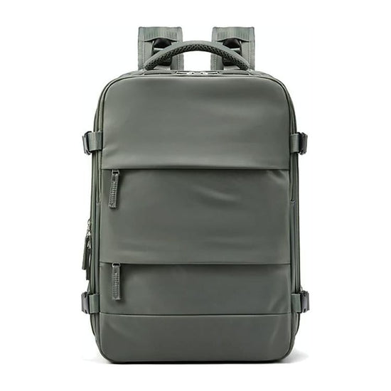 Outdoor Travel Laptop Backpack - Army Green - Purple