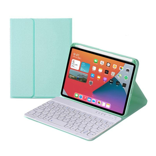 Detachable Bluetooth Keyboard Leather Case For Ipad Mini 6 With Holder - Light Purple