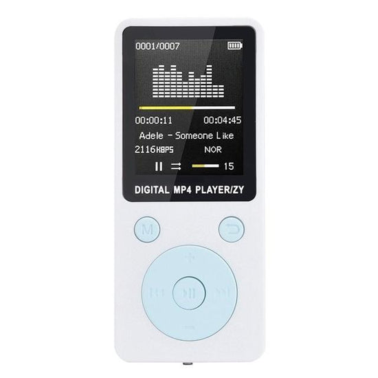 Portable Mp4 Music Player With Fm Radio & Recording Black - White No Memory