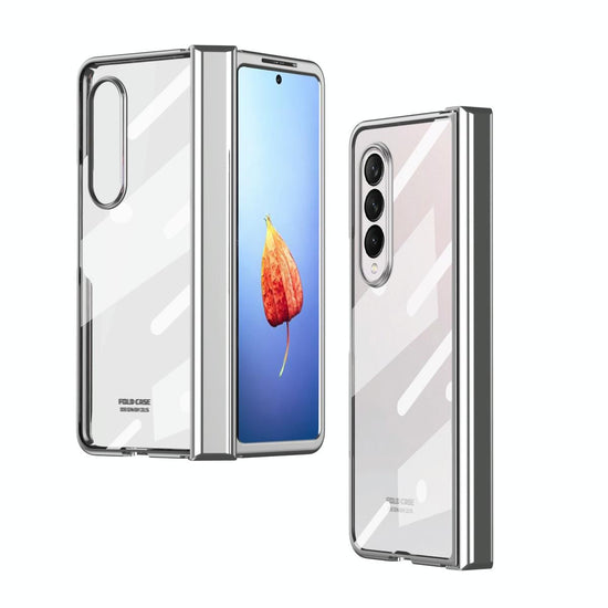 For Samsung Galaxy Z Fold4 5G Samsung Fold 4 Full Body Hinge Case - Electroplated - Gold