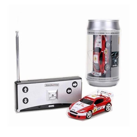 Mini Rc Car with Remote Control - Coke can Design - Blue