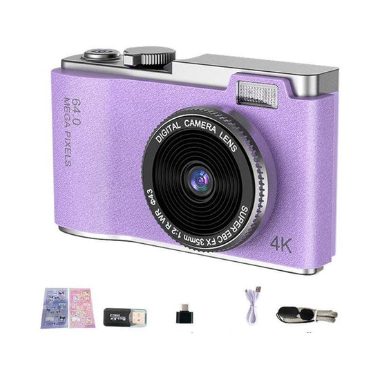 Retro Kids Camera With Dual-Lens 4K Hd Ccd - 2.4 Inch