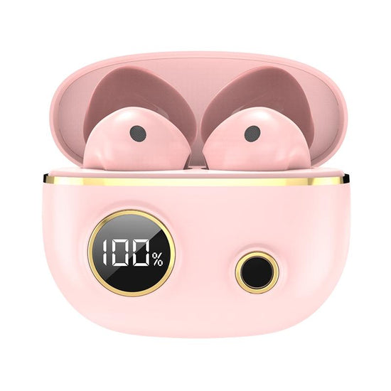 Waterproof 9d Stereo Bluetooth Earphones with Charging Case - Red