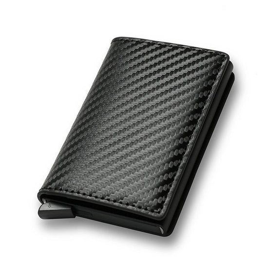Carbon Fiber Rfid Wallet for Men - Black