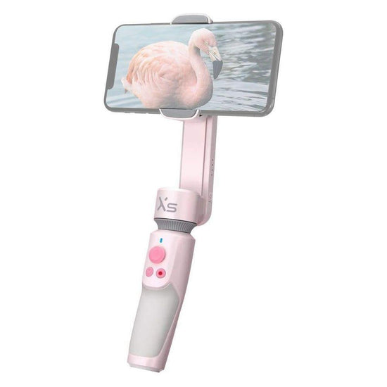 Smooth-Xs Handheld Gimbal Stabilizer Selfie Stick - Pink 200G