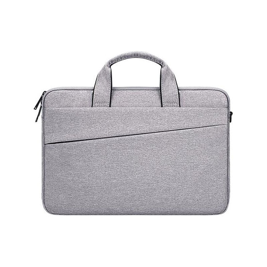 Portable 13.3 Laptop / Tablet Bag With Dual Pockets And Soft Handle - Grey