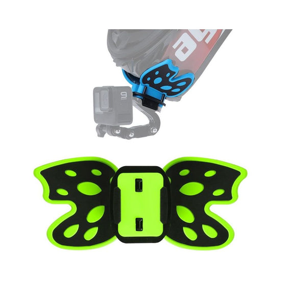 Gopro Helmet Mount Adapter - Butterfly Design - Blue