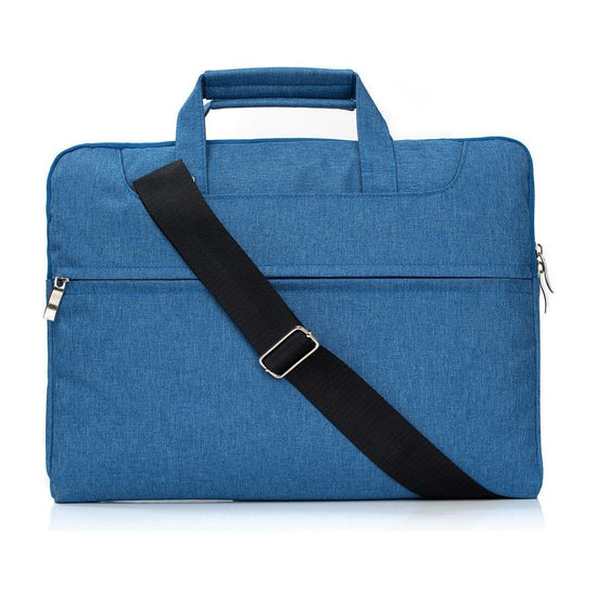15.4 Inch Laptop Bag - Portable One Shoulder Zipper For Macbook Samsung Sony Dell Alienware Chuwi Asus Hp - Blue