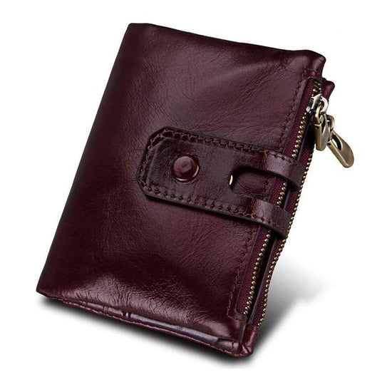 Men Rfid Blocking Cowhide Leather Wallet - Crazy Horse Texture