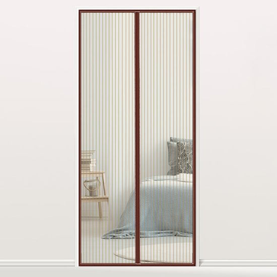 190x100cm Magnetic Mosquito-proof Screen Door Curtain - Magic Mesh - White
