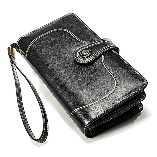 Women Rfid Wallet with Card Slots - Compact Design - Brown
