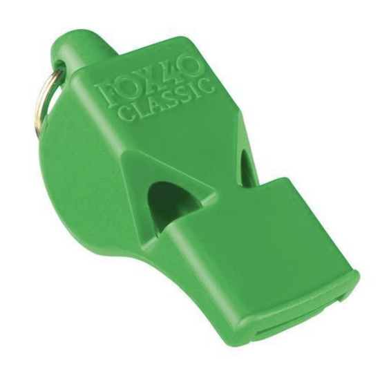 Fox 40 Classic 3 Chamber Whistle Soccer Football Netball Sports Basketball - Green