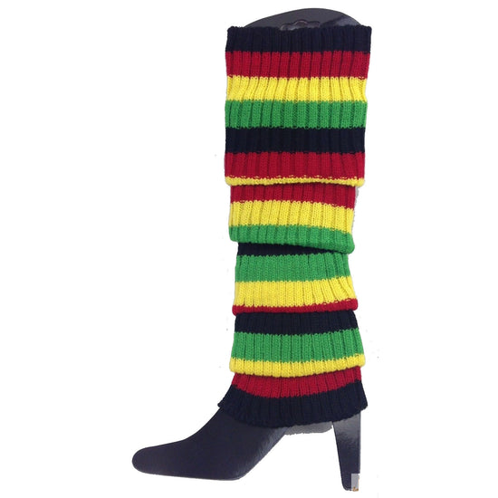 24x Womens Leg Warmers Disco Winter Knit Dance Party Crochet Legging Socks Costume - Indigenous Colours