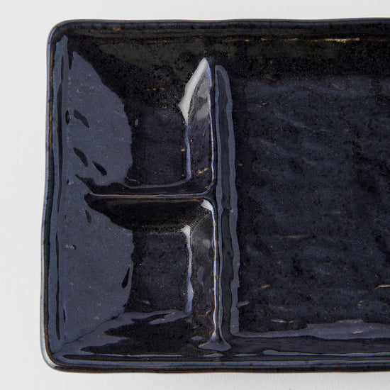 Dumpling Plate 21cm Black Glaze