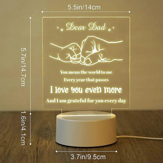 NNEOBA Personalized Dad Night Lamp - Perfect Gift for Father&