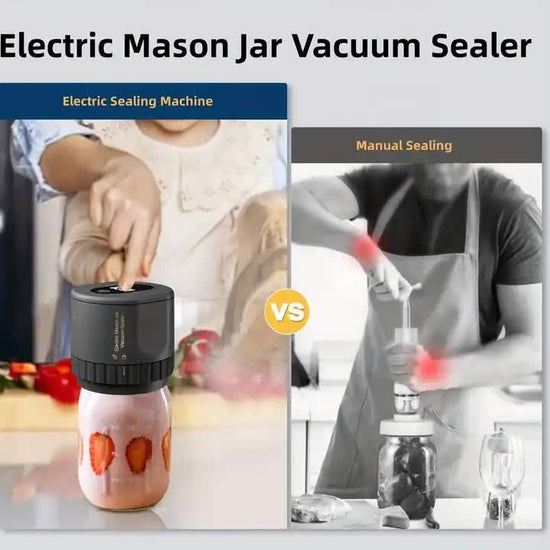 Portable Vacuum Sealer for Mason Jars,Regular Model KZ-80 (60 sec stop or manual stop) - White Electric Food Preservation Machine with LED Display