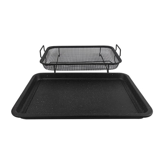 BBQ Square Non-Stick Stainless Steel Grill Basket - Silver Color, Small Size (30*22*5.5 cm), Ideal for Grilling Meat and Vegetables