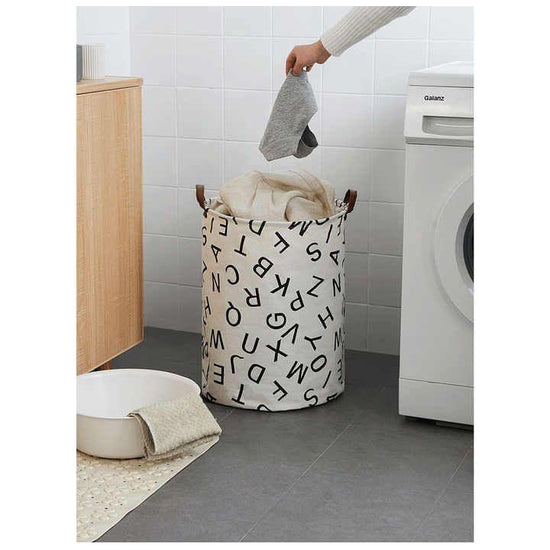Elephants Canvas Laundry Storage Basket with Adorable Animal Designs