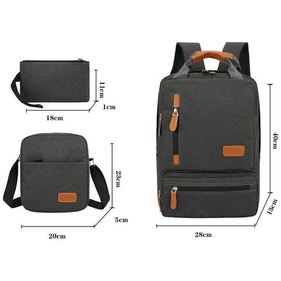 Red 3-Piece Backpack Set – Men’s & Women’s Student Travel Backpack, Casual Backpack, Laptop Bag, Notebook Bag, Computer Bag