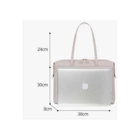White Women’s Work Tote Bag – New Fashionable Laptop Bag, Large Capacity Business Briefcase, Commute & Office Tote
