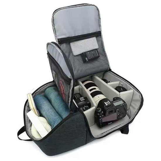 Waterproof DSLR Camera Backpack - Multifunctional large-capacity camera bag that easily carries a tripod mount and headphone jack