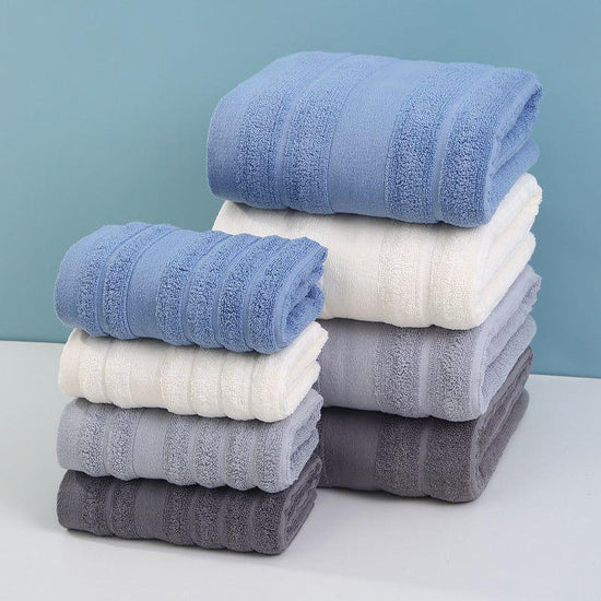 Blue Premium Soft Cotton Towels Set – Absorbent, Quick-Dry, Comfortable and Durable, Available in Multiple Colors