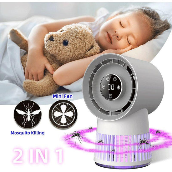 Portable Rechargeable Mosquito Killer Lamp with Adjustable Fan - 4800mAh Battery