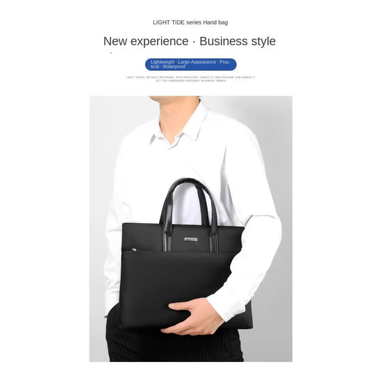 Blue Lightweight Business Tote Bag - Durable and Stylish for Work and Travel