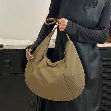 Purple Waterproof Nylon Lightweight Shoulder Bag - Stylish and Spacious for Daily Commute and Outdoor Activities