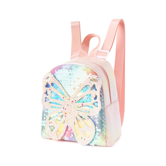 Glitter Butterfly Sequin Backpack - Sparkling Small Backpack for Kids