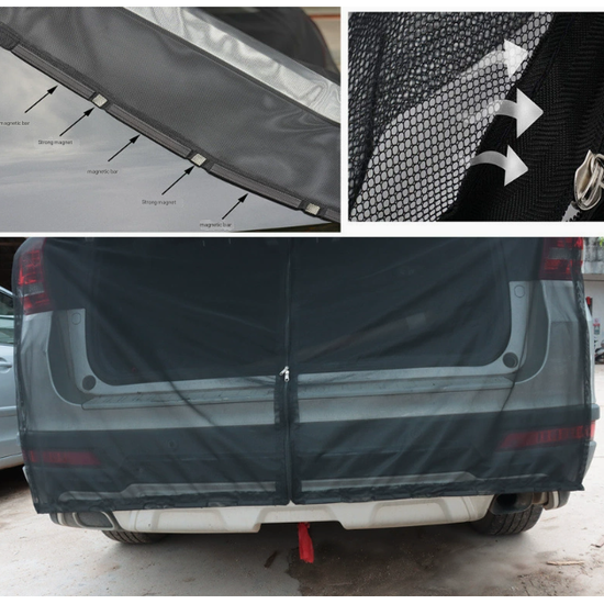 M Magnetic Car Tailgate Mosquito Net - Camping and Outdoor Bug Screen