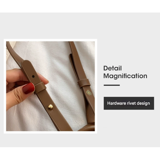 Black Compact Crossbody Leather Handbag - Chic and Stylish for Everyday Use