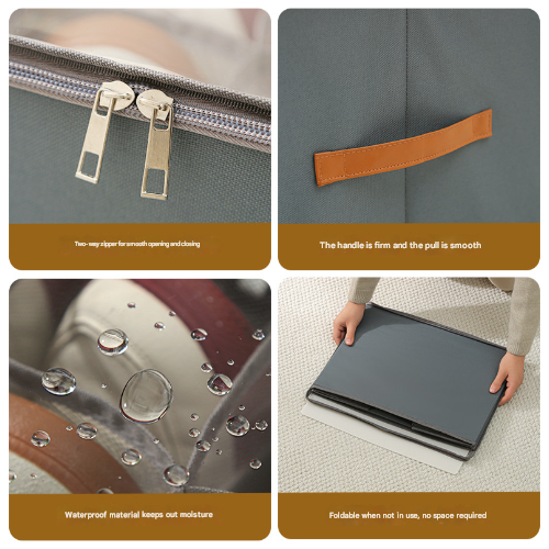 Beige Multi-Compartment Shoe Organizer Storage Box - Space-Saving and Convenient for Closet Organization