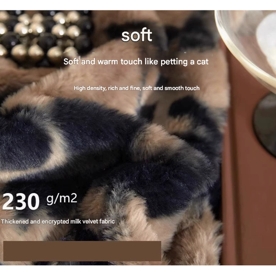 Grey Luxury Winter Faux Rabbit Fur Bedding Set - 4-Piece Melange Style Plush Set for 1.8m Beds (200x230cm Duvet Cover)