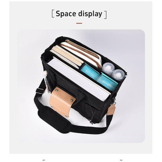 Black Large Capacity Multi-Compartment Tote Bag - Stylish and Versatile for Women, Ideal for Organizing Essentials or as a Mommy Bag(Photography props not included)