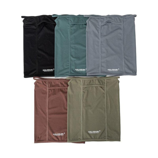 2 Pcs Green UV Protection Breathable Cycling Face Mask with Ear Hooks - Summer Ice Silk Neck Gaiter for Men and Women