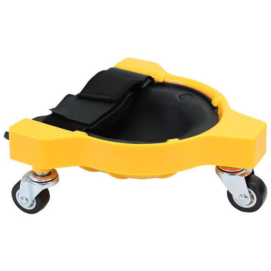 1 Pair Set Yellow Multi-Function Knee Pads with Swivel Wheels for Comfortable Knee Protection - Ideal for Construction, Tiling, Woodworking & More