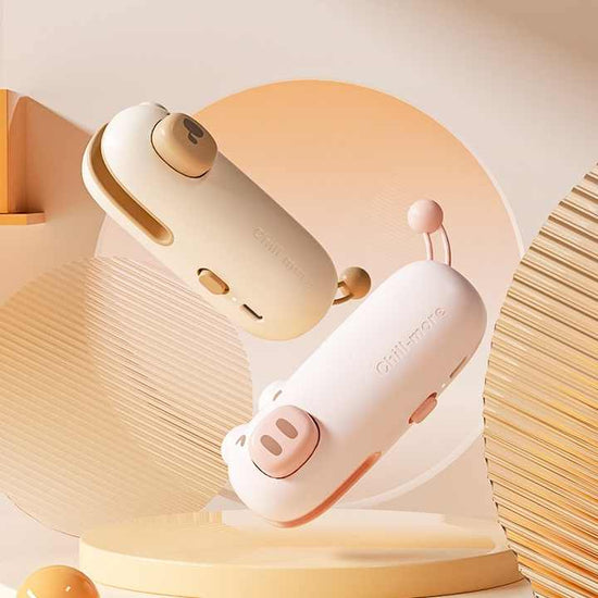 2 Pcs Pink Pig Mini Handheld Heat Sealing Machine for Food Bags – Compact, Portable, USB Rechargeable