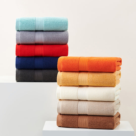 Black Premium Thick Cotton Bath Towel for Adults - Soft and Absorbent Bathroom Towel