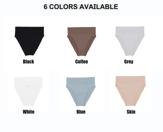 3 Pcs Size M White Microfiber High-Waisted Thong Underwear with Tummy Control - Slimming Comfort