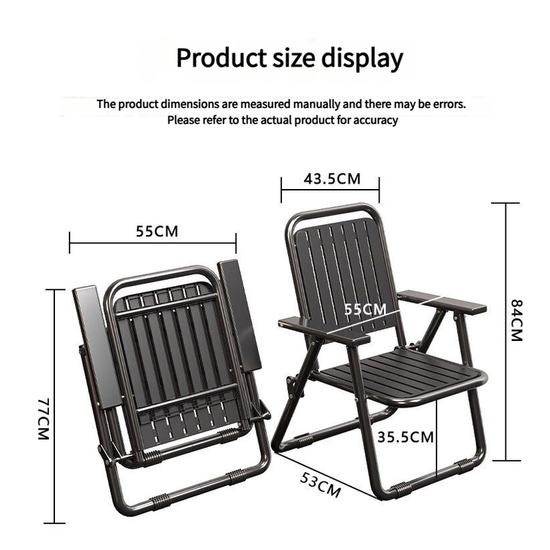 Coffee Portable Folding Chair - Outdoor Beach and Camping Recliner